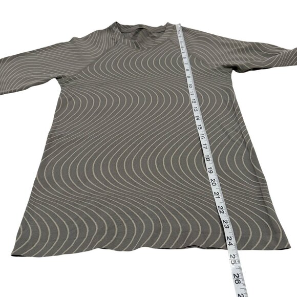 Athleta Momentum Printed Top Long Sleeve Tan Cream Size S‎ - Picture 7 of 7